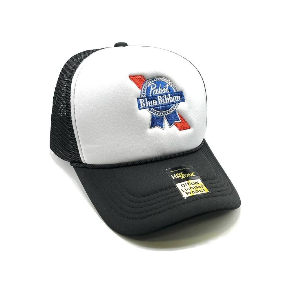 Blue Ribbon Mesh Trucker Snapback (White/Black)